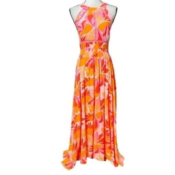 Anthropologie Woman Sz XS Abel The Label ATL Boho Floral Maxi Dress - Picture 1 of 16